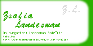 zsofia landesman business card